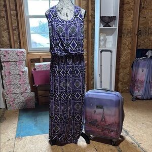 Magic Maxi Dress in Purple and Black